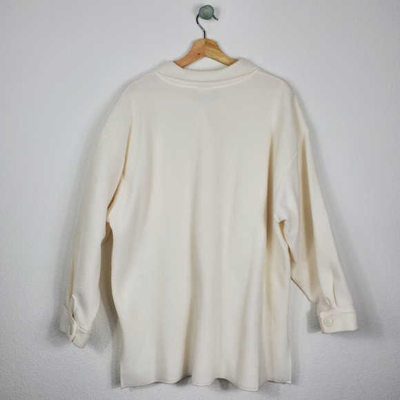 Honors Plus Size Ivory Soft Thin Button Up Jacket - Picture 7 of 8